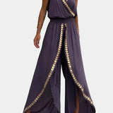 Vestido Mono Detalhes Dourados
