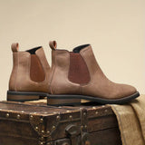 Botas de couro elegantes para homem