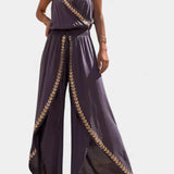 Vestido Mono Detalhes Dourados