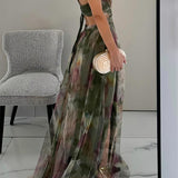 Giselle - Vestido longo com estampa floral encantadora