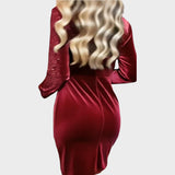 Brisa | Vestido de Festa com Brilhos e Efeito Draped