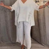 BIANCA | Conjunto de verão de duas peças com elegância sem esforço e conforto fluido para dias ensolarados