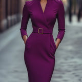 Vestido Justo Preto Refinado