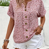 Verna | Blusa elegante com estampa floral