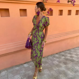 Moda Lusitana - Vestido Midi Floral Elegante