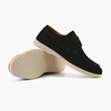 Sapatos elegantes de camurça