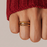 Conjunto de Anéis Elo Dourado