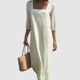 Nádia - Vestido Casual em Linho