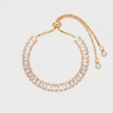 Pulseira Brilho Dourado com Cristais