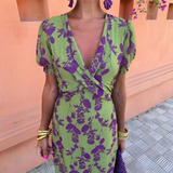 Moda Lusitana - Vestido Midi Floral Elegante