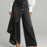 Moda Lusitana - Calças de ganga com laço na cintura