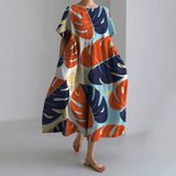 Lili - Vestido feminino vermelho e azul