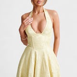 Vestido midi com espartilho