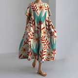 Ruby - Vestido feminino com flores vermelhas