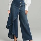 Moda Lusitana - Calças de ganga com laço na cintura