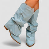 Denim Boots