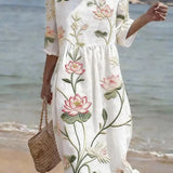 Moda Lusitana - Vestido Floral Fresco e Confortável