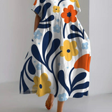 Jessica - Vestido feminino com flores coloridas