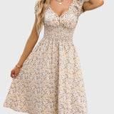 Floral Puff-Sleeve Dress