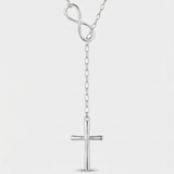 Colar Infinito com Cruz