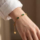 Pulseira Elegância Esmeralda