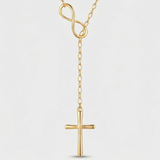 Colar Infinito com Cruz