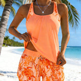 Moda Lusitana - Tankini Estiloso com Estampa Marítima