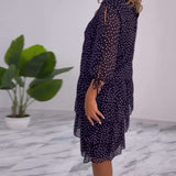 Auterelle | Vestido elegante com bolinhas
