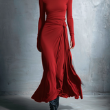 Naiara ❘ Vestido maxi com nó lateral