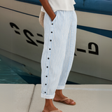 Moda Lusitana - Calças Casuais com Botões