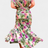 Magda™ | Vestido largo de flores com decote em V
