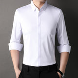 Camisa elástica sem rugas