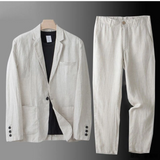 Conjunto de linho elegante