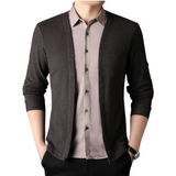 Camisa e casaco de malha 2 em 1