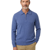 Elegante camisola polo em caxemira
