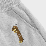 Embroidered Puppy Sweatpants