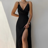 Aina - Vestido longo com fenda na lateral