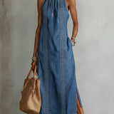 Moda Lusitana - Vestido de ganga com renda retro