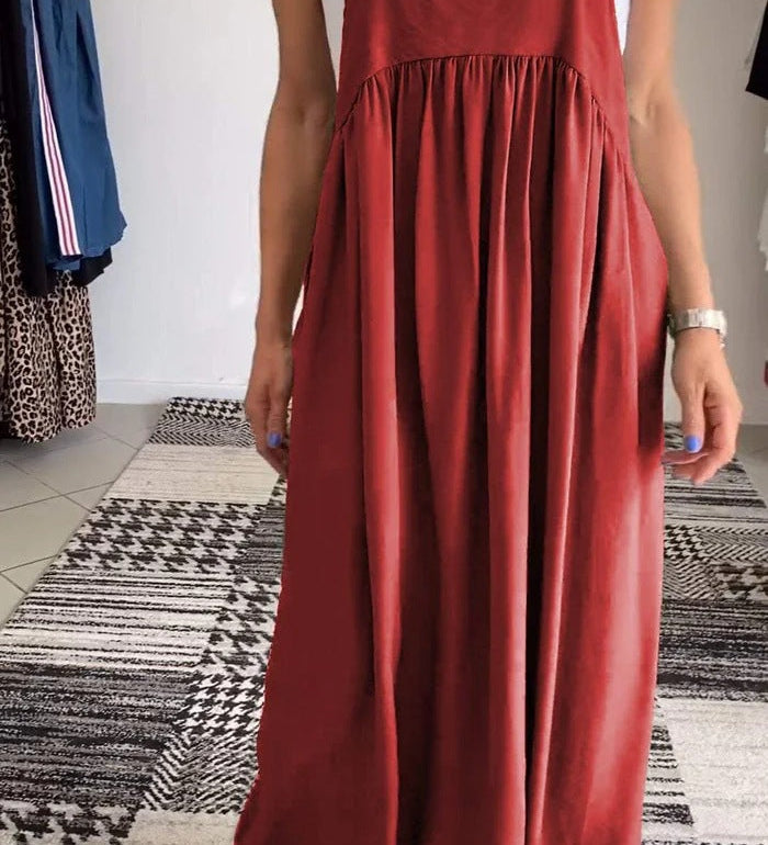 Alice | Vestido casual com alças de cor sólida