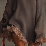 Robe de malha com volantes — Doce, quente & romântica