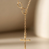 Colar Infinito com Cruz
