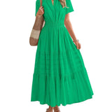 Moda Lusitana - Vestido Boho com Elástico na Cintura