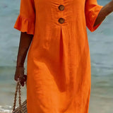 Moda Lusitana - Vestido Casual com Botões