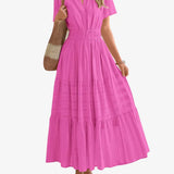 Moda Lusitana - Vestido Boho com Elástico na Cintura