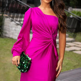 Moda Lusitana - Vestido de Cetim com Fenda