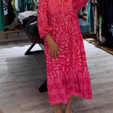 Mira | Vestido estampado com decote em V (quase esgotado)