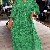 Inge™ | Vestido estampado com decote em V