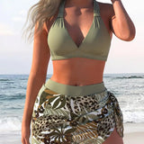 Moda Lusitana - Biquíni com Saia Estampada