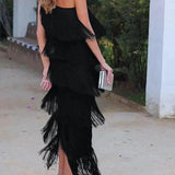 Laura | Vestido longo com franjas