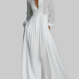 Moda Lusitana - Vestido Longo Branco Elegante